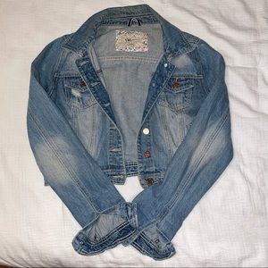 Womens cropped jean jacket